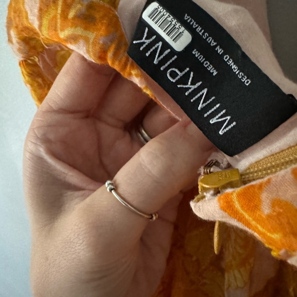 MINKPINK Yellow Floral Maxi sundress Medium as seen on rent the runway - Picture 3 of 5